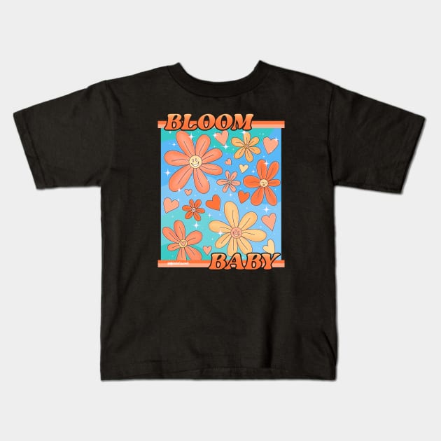 Bloom Baby Kids T-Shirt by Kelsie Cosmic